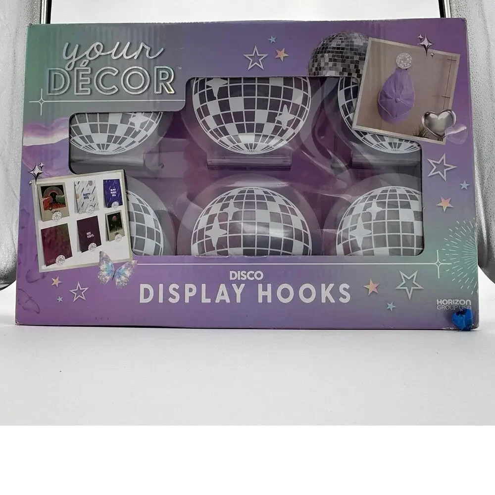 Your Decor Disco Display Hooks Set of 6 Mirror Ball Wall Hooks New - Picture 5 of 8